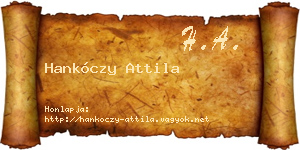 Hankóczy Attila névjegykártya